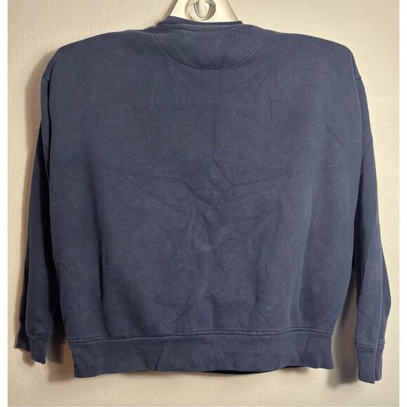 Vintage 90s Master On The Hunt Bald Eagle Nature Outdoors Navy Crewneck Mens L - Picture 4 of 9